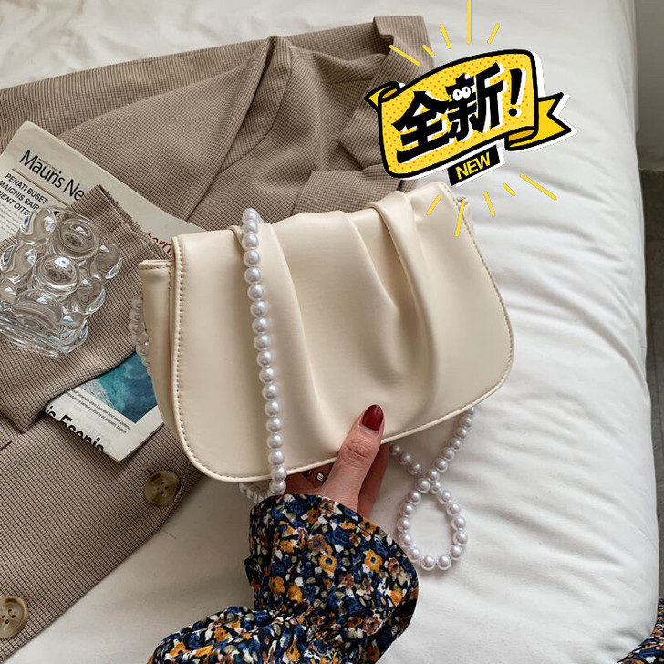 高级感洋气珍珠链小包包女包2021新款潮时...