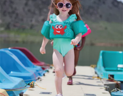 婴幼儿童救生衣宝宝游泳装备浮力水袖背漂游泳...