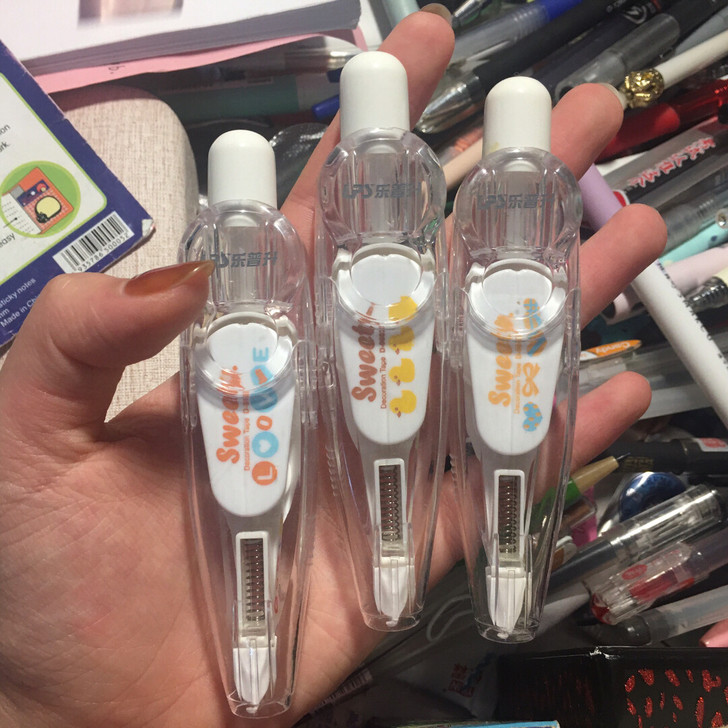 1.印花的那种像修正带一样的东东，巨好看，...