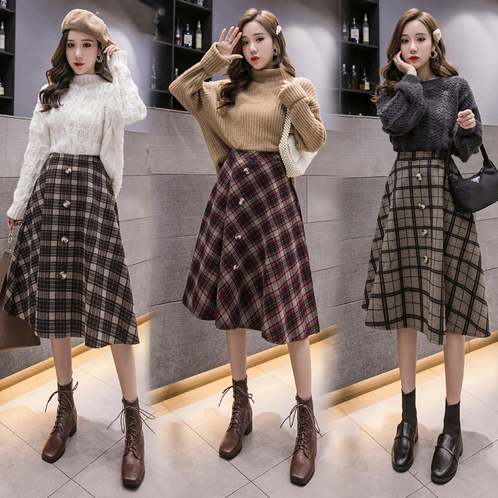 宁莎2019冬季新款韩版高腰时尚显瘦中长款...