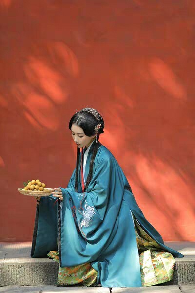 兰若庭 汉服 乘黄 明制 披风 绣花 大袖