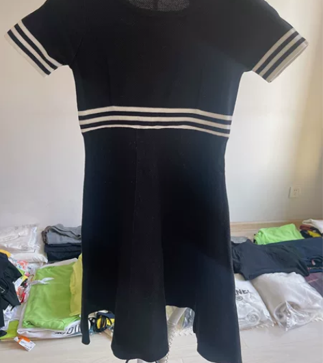 2021夏季新款韩国东大门女装圆领高腰连衣...