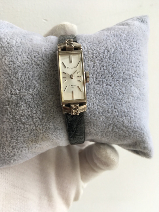 日本带钻精工手动机械表女表