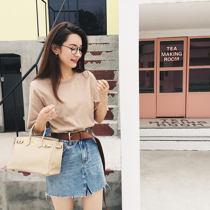 短裙牛仔女夏张大奕jupevendue20...