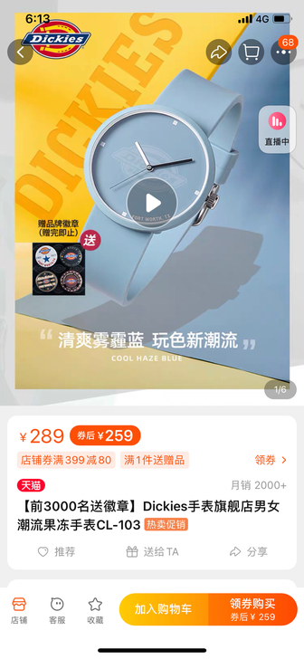 【前3000名送徽章】Dickies手表旗...