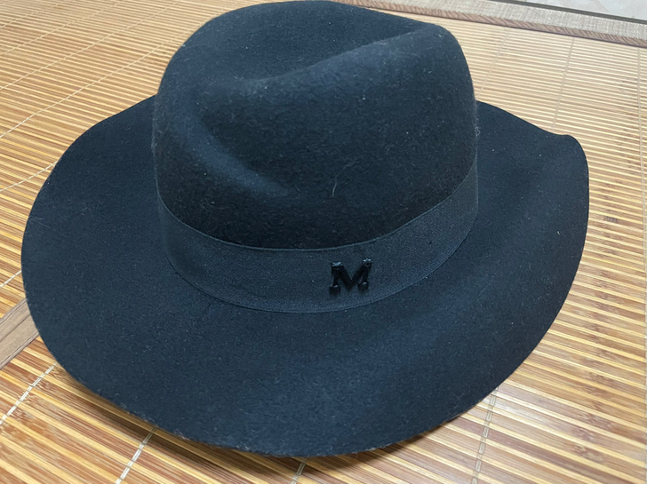 全新m标帽子小辣椒同款帽爵士纯羊毛呢礼帽女...