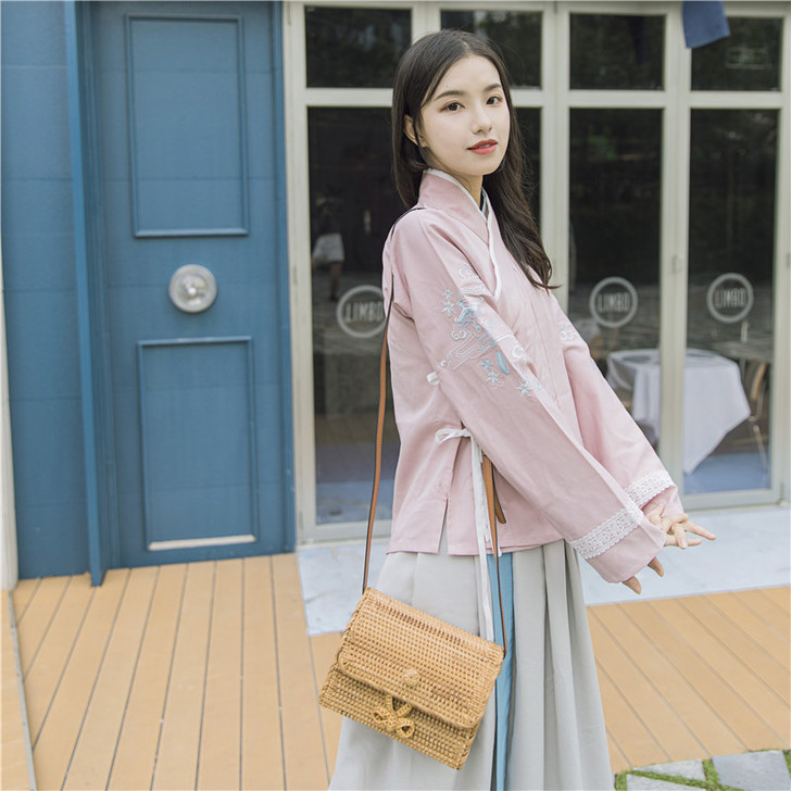 【千染岚】国色芳华传统汉服上衣+下裙（全套...