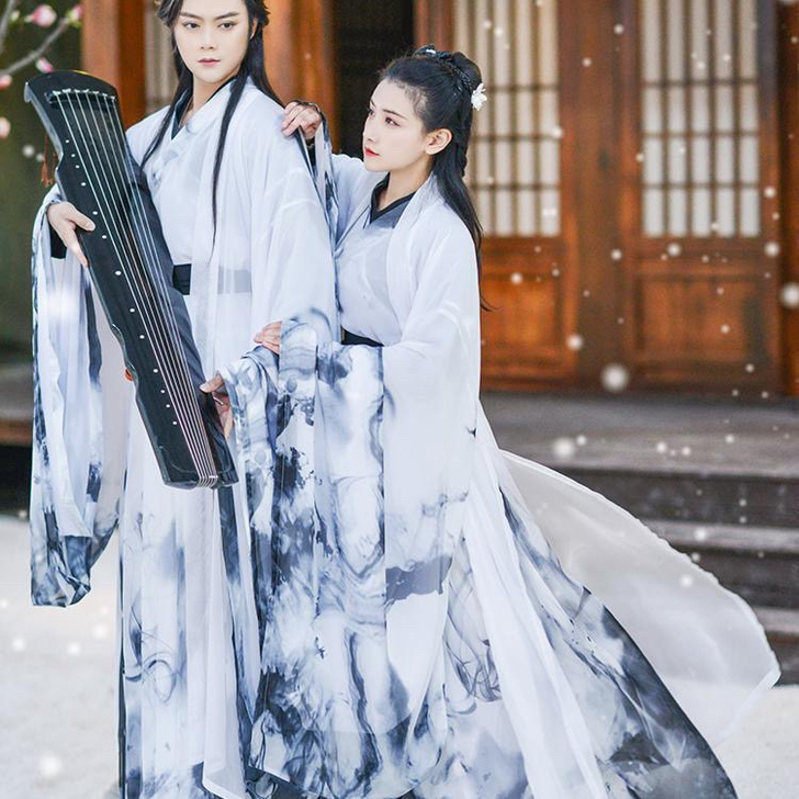 新款学生汉服女齐腰襦裙大袖衫相思引魏晋风水...