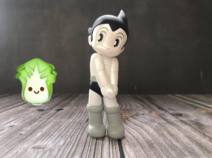 怕丑阿童木（珠光白+灰）睁眼手办