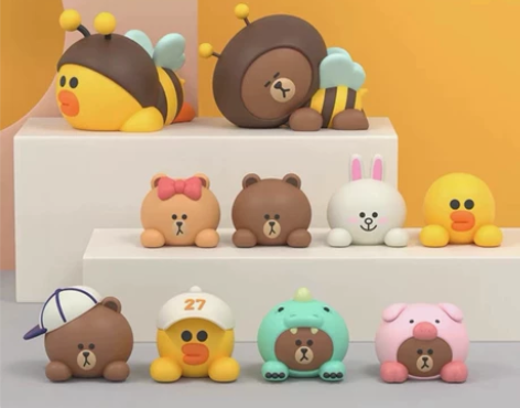 LINE FRIENDS布朗熊可爱创意汽车...