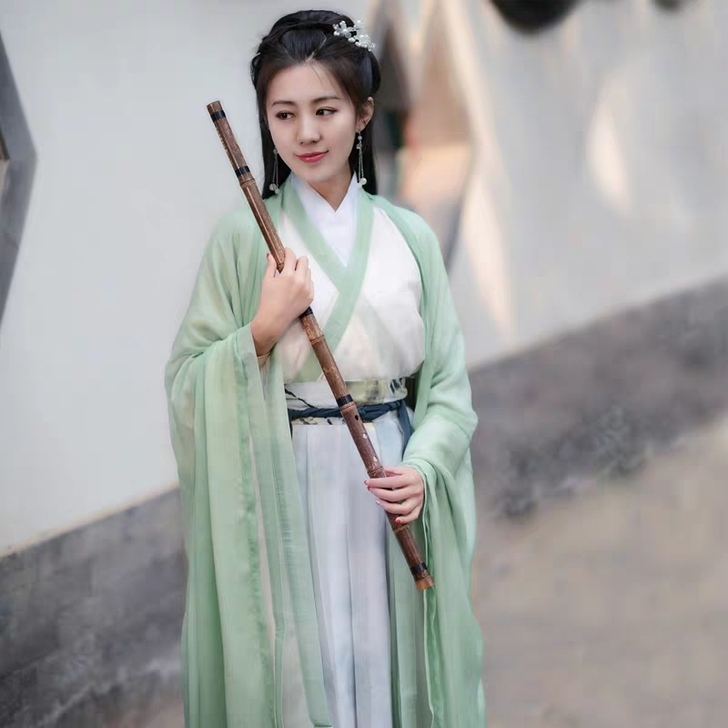 正版汉服魏晋风，如梦霓裳三件套，相思引，绿