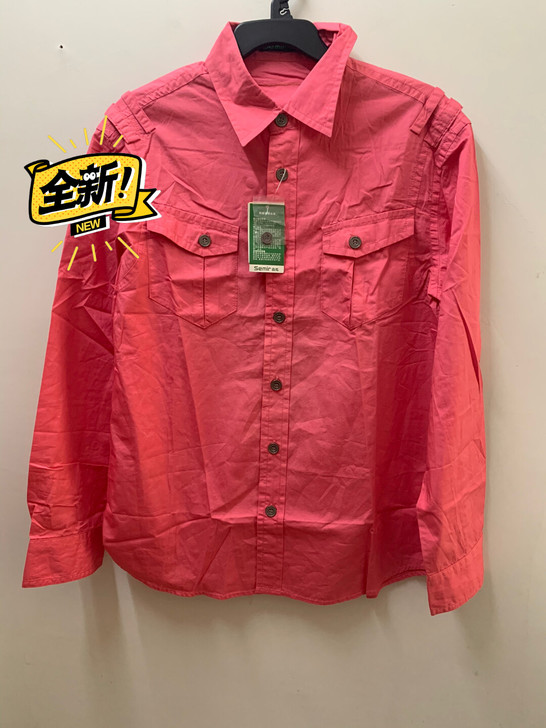 森马男士薄款纯棉休闲长袖衬衫