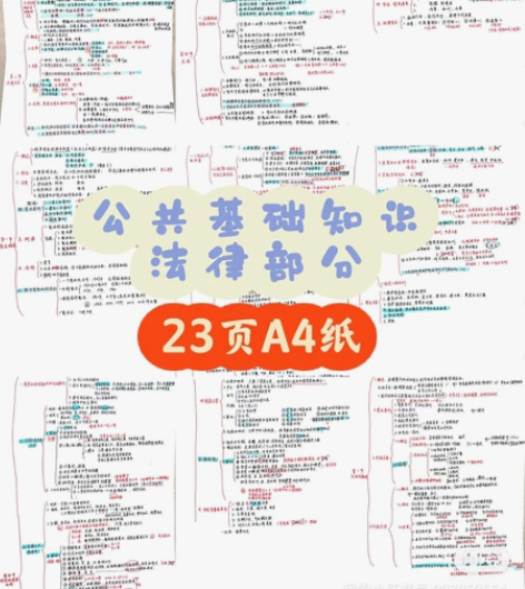 公共基础知识法律部分大框架，里面标注了重点...