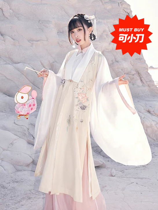 【十三余 小豆蔻儿】[花灯结]立领斜襟长衫...