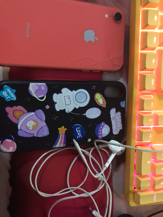 iPhone xr黑解橙色 64