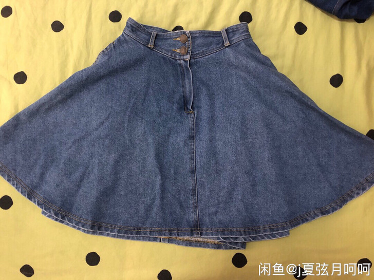 Maje大摆A字裙牛仔裙纯棉S码