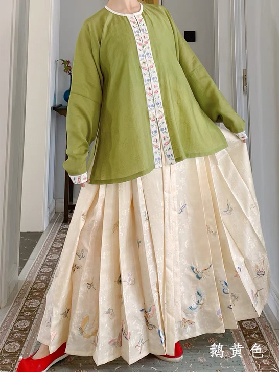 【慢收】鸾羽家 百蝶裙 明制汉服 一片式马...