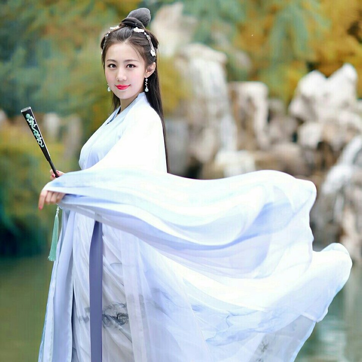 如梦霓裳汉服女齐腰襦裙大袖衫相思引魏晋风广...
