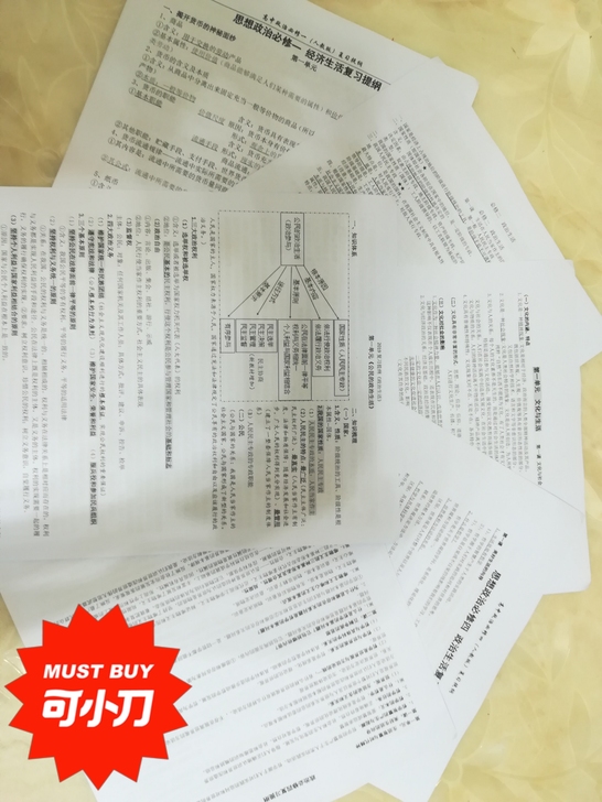 高中笔记，高考复习提纲，政治必修一、二、三...