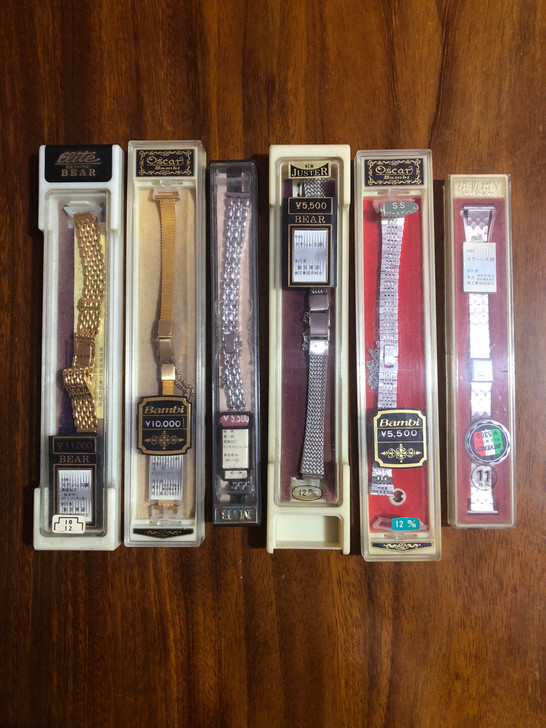 日本进口全新库存女式表带。第一张照片左一、...