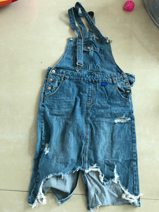 牛仔背带裙