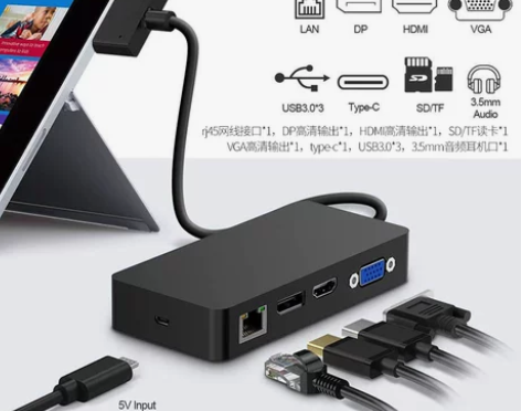 微软surface pro6拓展坞usb扩...