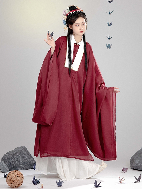 五五年 酒中仙 原创汉服女明制立领衫披风襦...