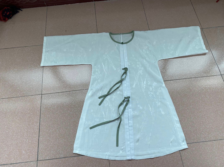 【包邮】裳裳者华天丝麻圆领半袖长衫 眀制汉...