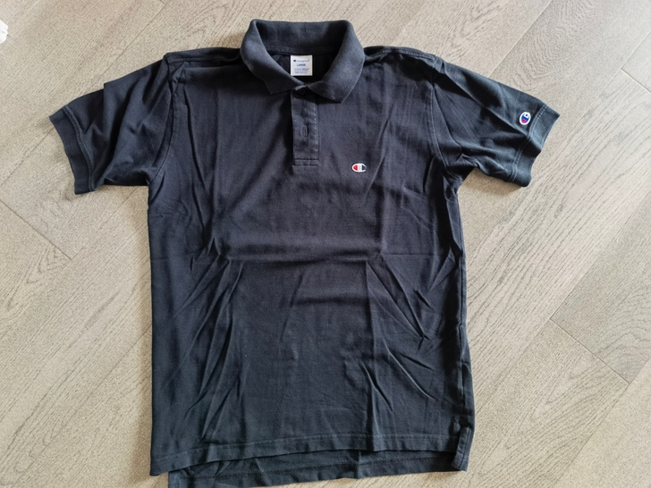 Champion 男 黑色短袖 POLO...