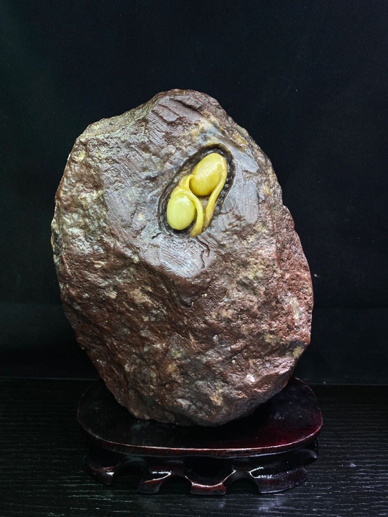 极品青田石雕摆件《蒸蒸日上》