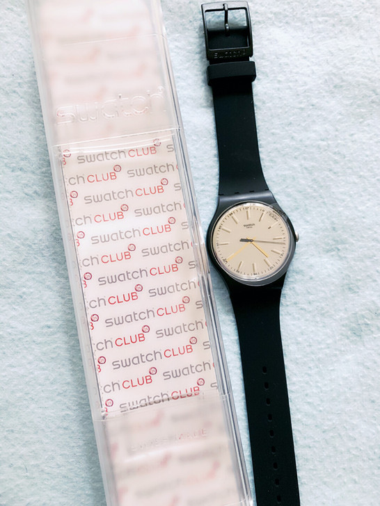 全新 swatch 镜面刻度清晰 圆形 时...
