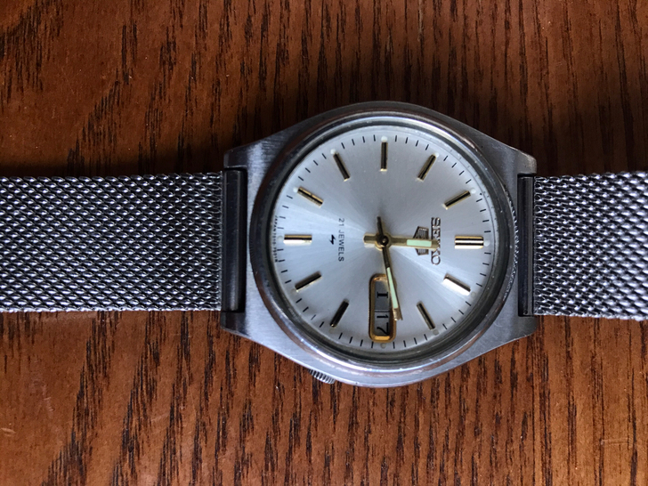 精工7009自动机芯，走时正常，表盘超干净...