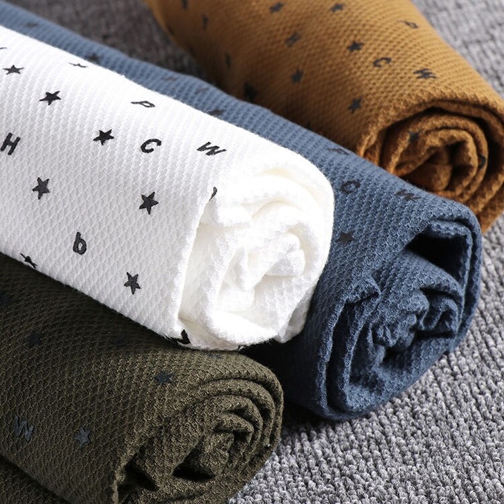 《出厂价》菠萝纹针织面料潮流青年半袖衫 舒...