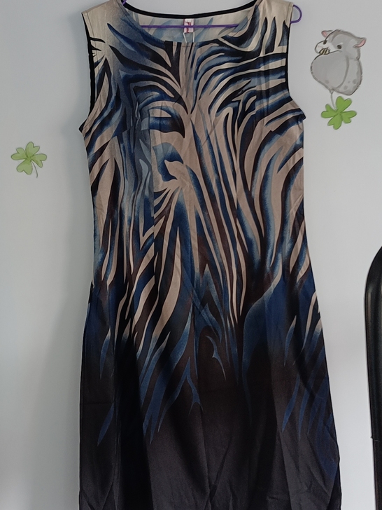 复古斑马条纹连衣裙  衣服