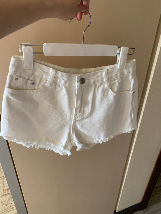 低腰性感毛边牛仔短裤女