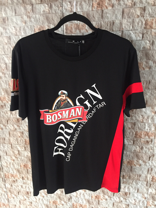 Gp英伦潮牌风 船长时尚印花拼色潮流休闲男...