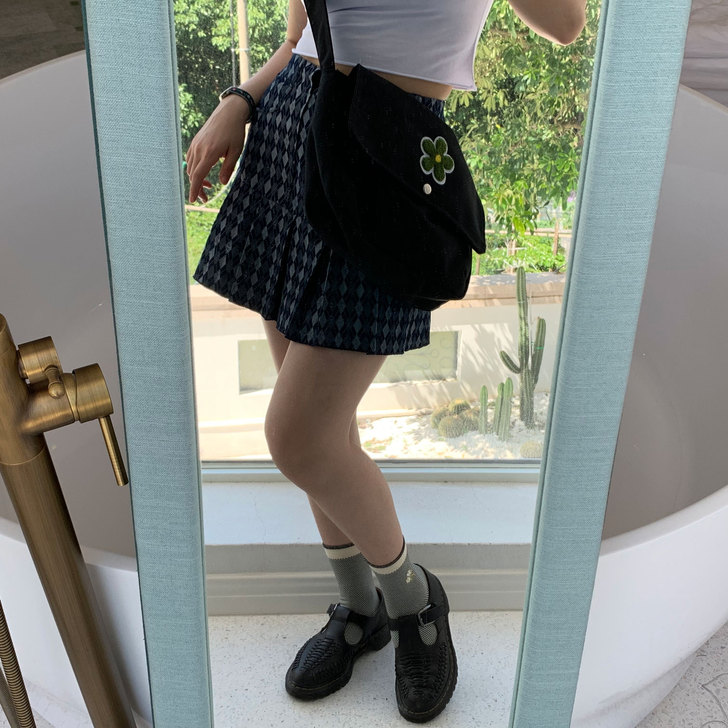 porkynini自制半身裙女2021夏季...
