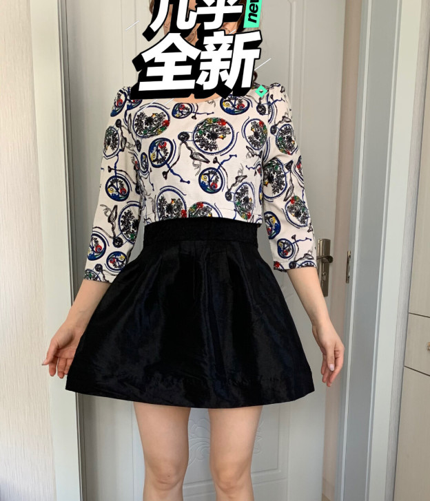 春夏秋连衣裙M码拉链收腰显瘦九五成新