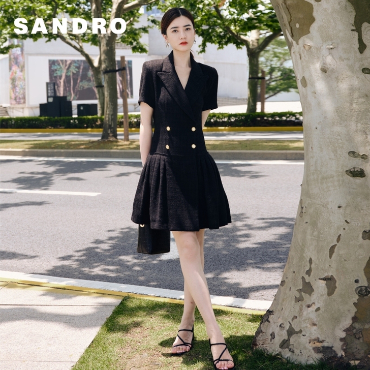 官网正品【法式裙星】sandro经典款女装...
