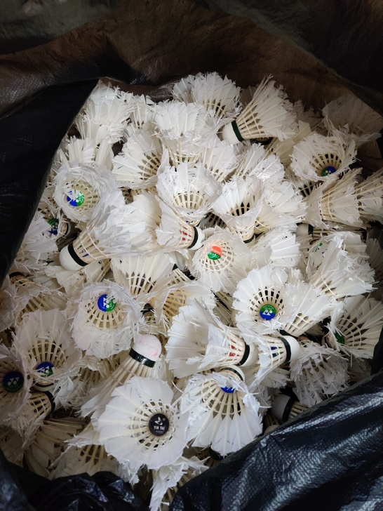 185个培训班用完的旧羽毛球