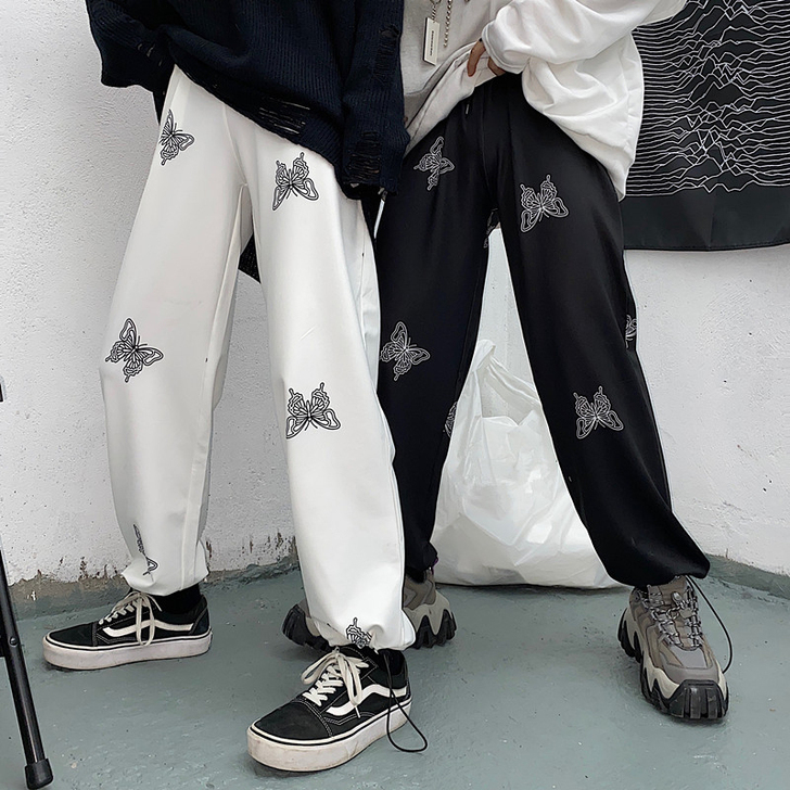 裤子女2021夏季新款ins宽松高腰垂感直...
