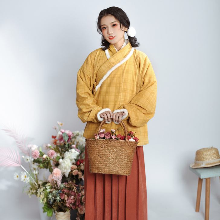 有衣汉服明制弓袋袖冬天穿的女装冬季汉服