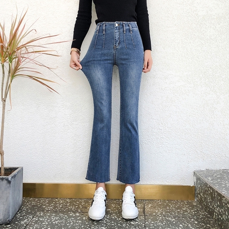 小个子高腰牛仔裤女直筒25码xs