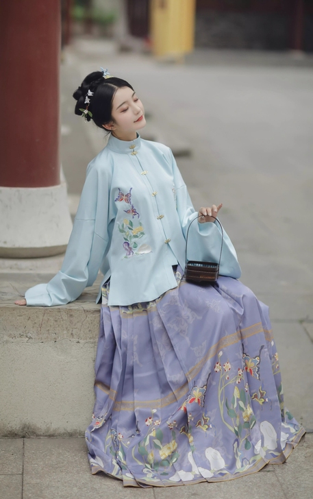 【秋至】轻云原创汉服明制一片式马面裙春款女