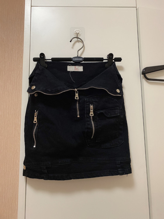 牛仔短袖包臀裙