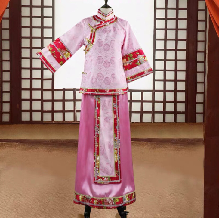 古装女丫鬟伴娘喜服中式闺蜜团秀禾礼服锁清秋...