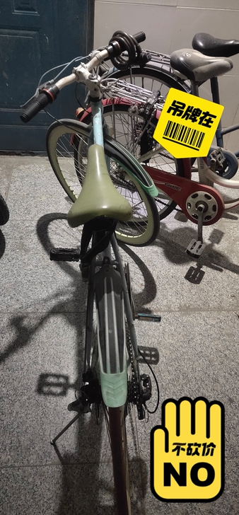 变速款死飞，车子骑着轻快重量也轻一只手就可...