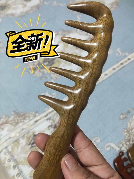 全新，绿檀木按摩梳，，提神醒脑，疏通经络，...