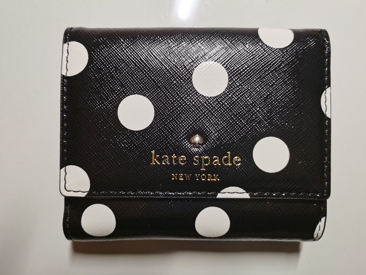 Kate Spade 波点对折短款钱包 9...