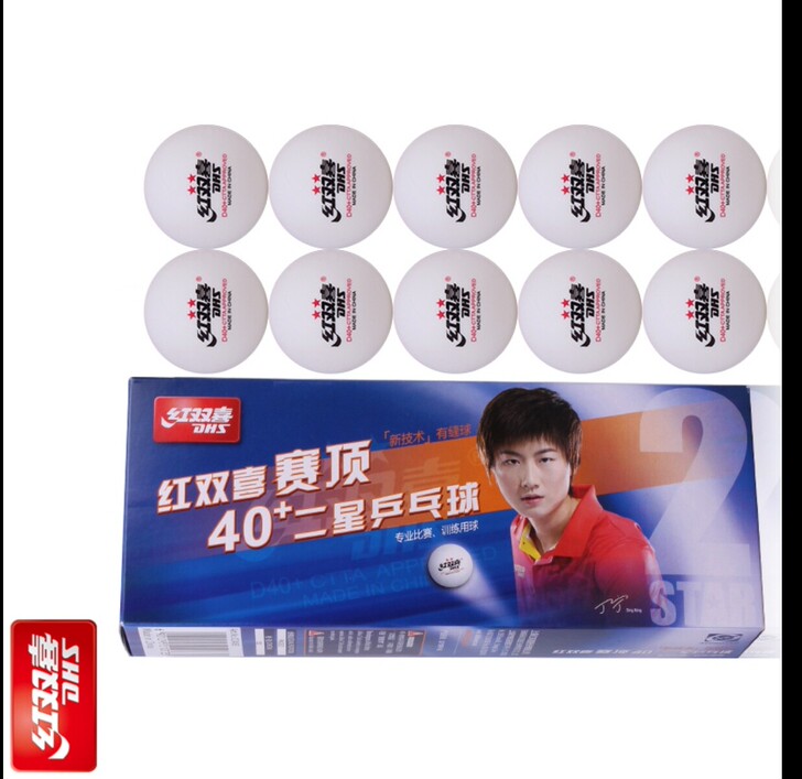 正品红双喜乒乓球新材料赛顶D40+二星兵乓...